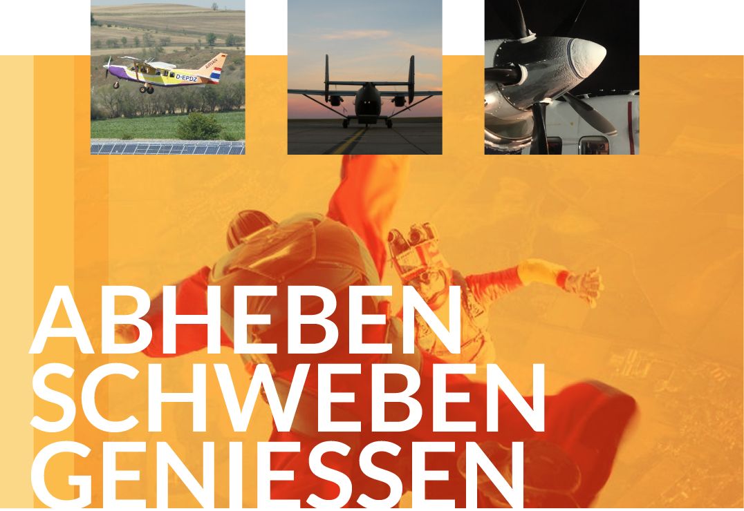 Bildcollage mit Flugzeugmotiven